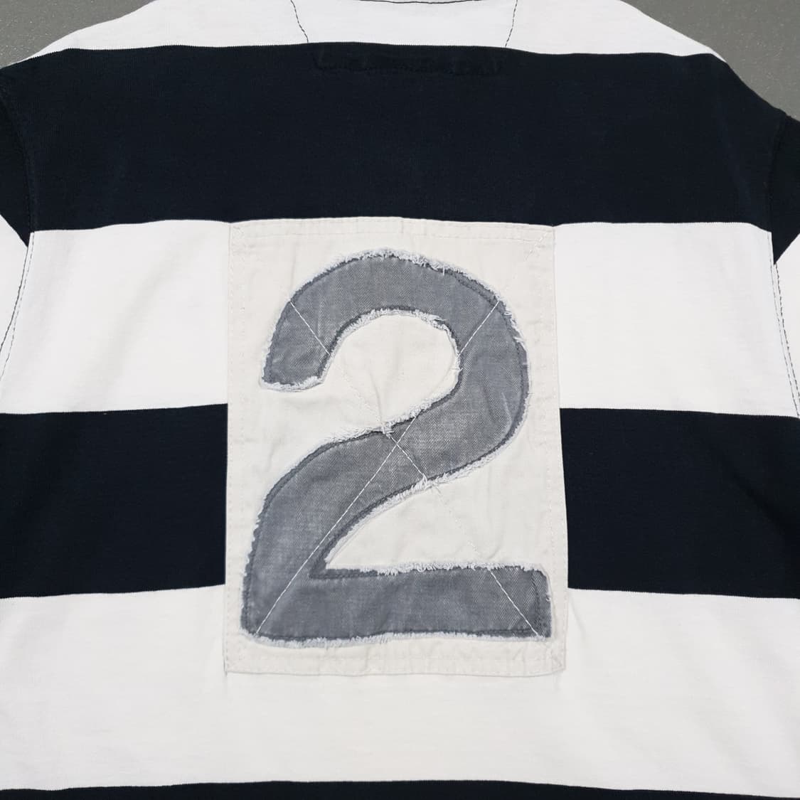 L) 폴로 랄프로렌 스트라이프 럭비 반팔 카라티 피케 셔츠 블랙 화이트 상품이미지10