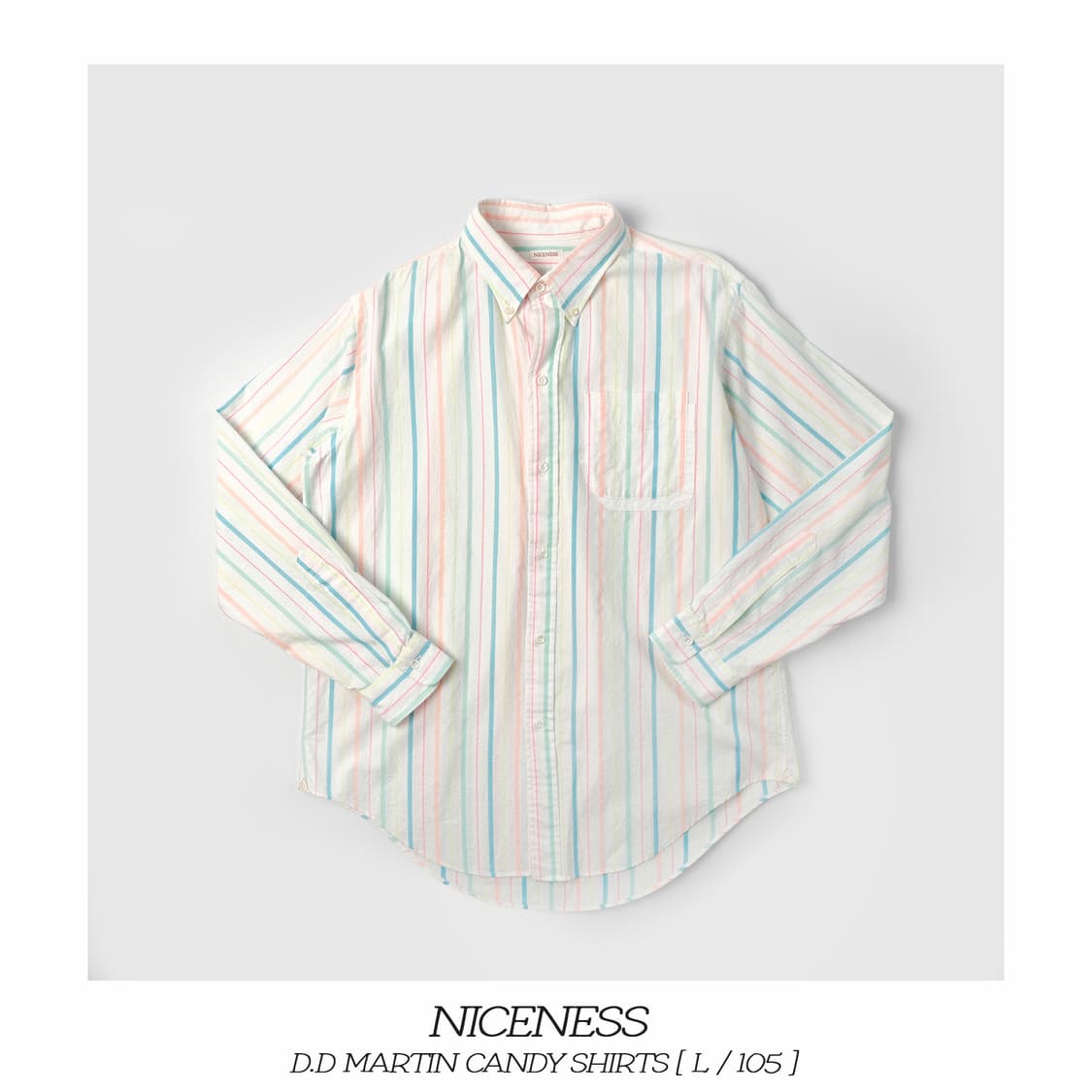 나이스네스 D.D 마틴 캔디 셔츠 L사이즈 niceness 상품이미지1