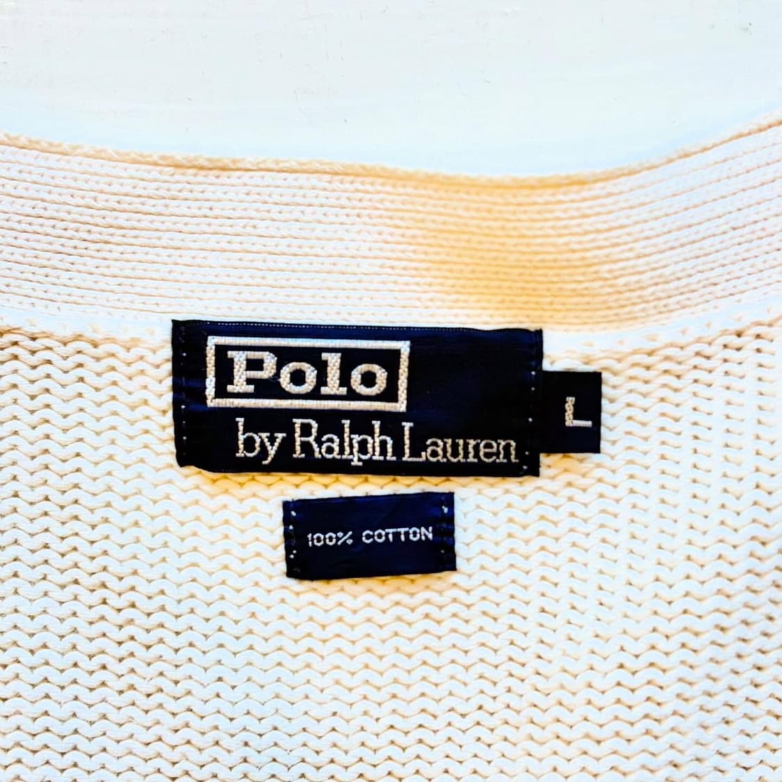 폴로랄프로렌 크림 코튼 가디건 상품이미지6