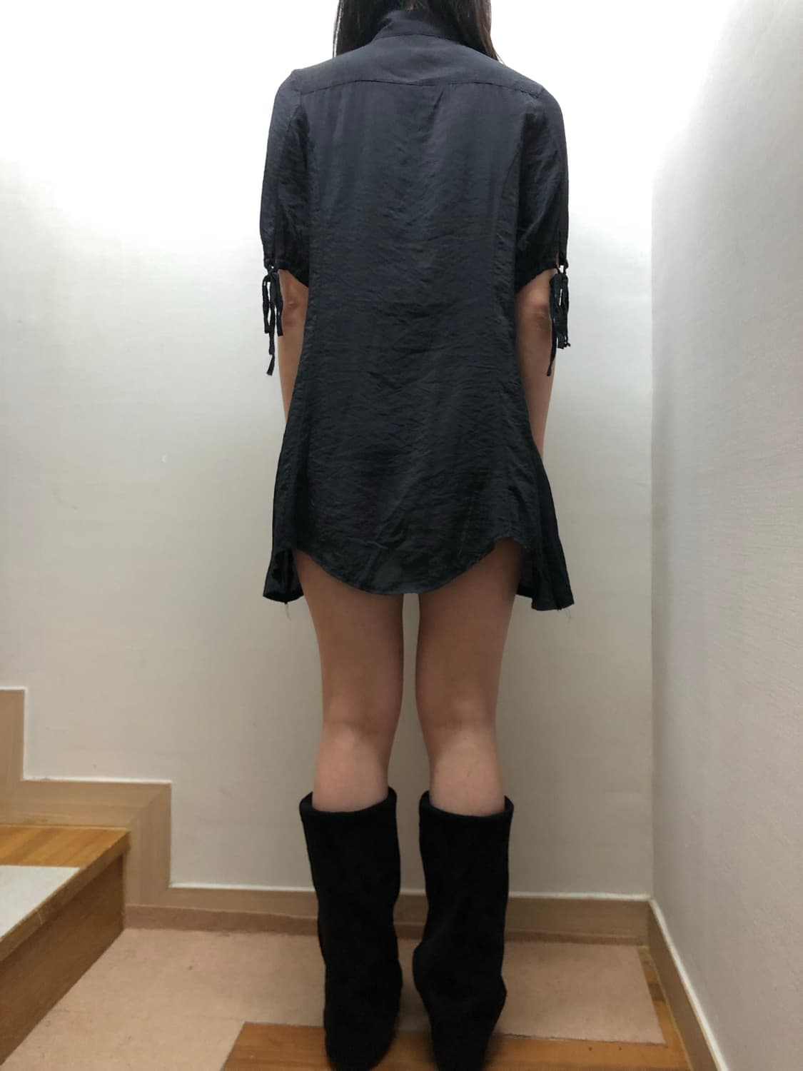 빈티지 블랙 프릴 미니 원피스 상품이미지8