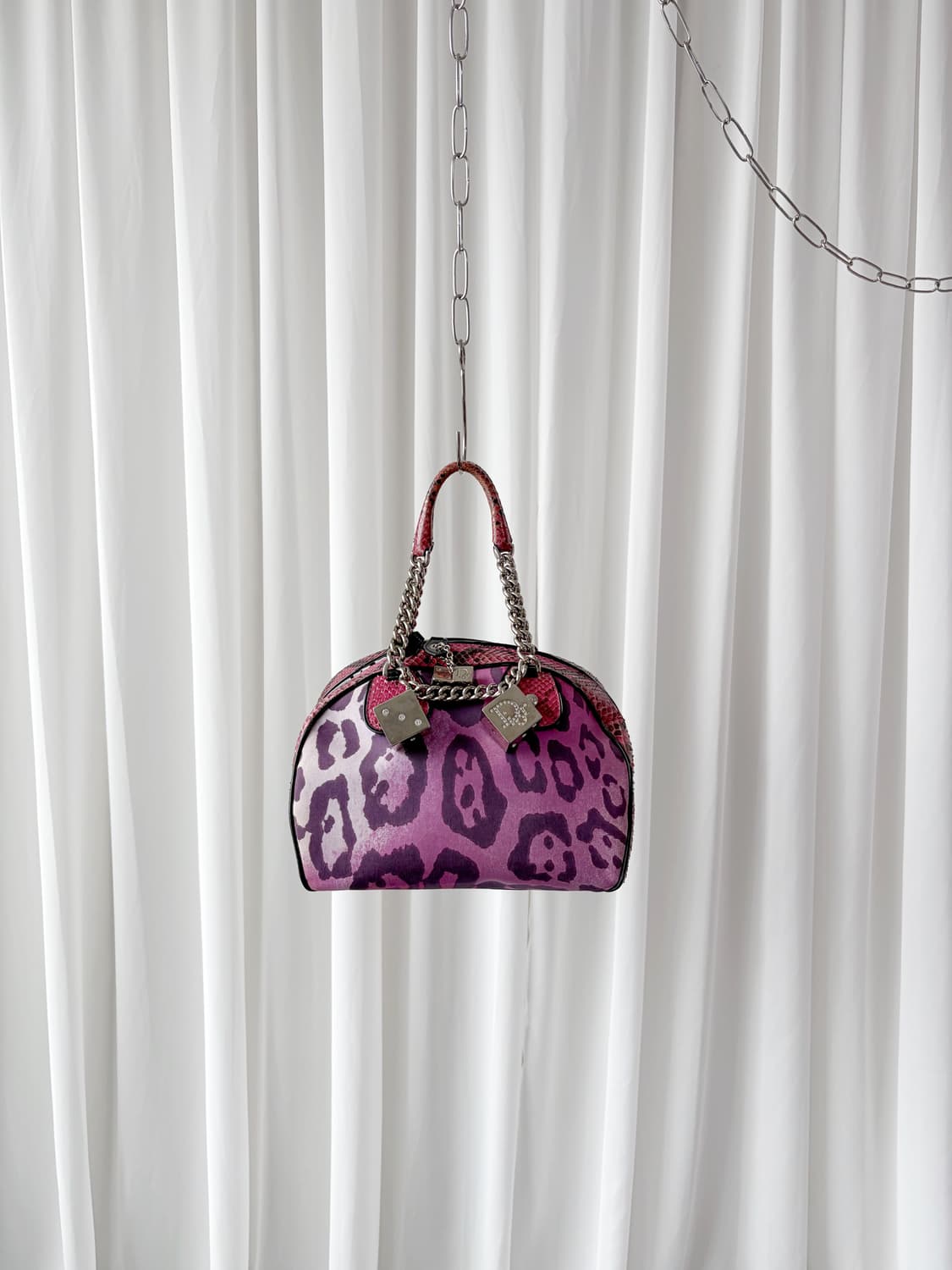 (레어) 디올 2004 파이톤 갬블러 다이스 보울러 숄버백 상품이미지1