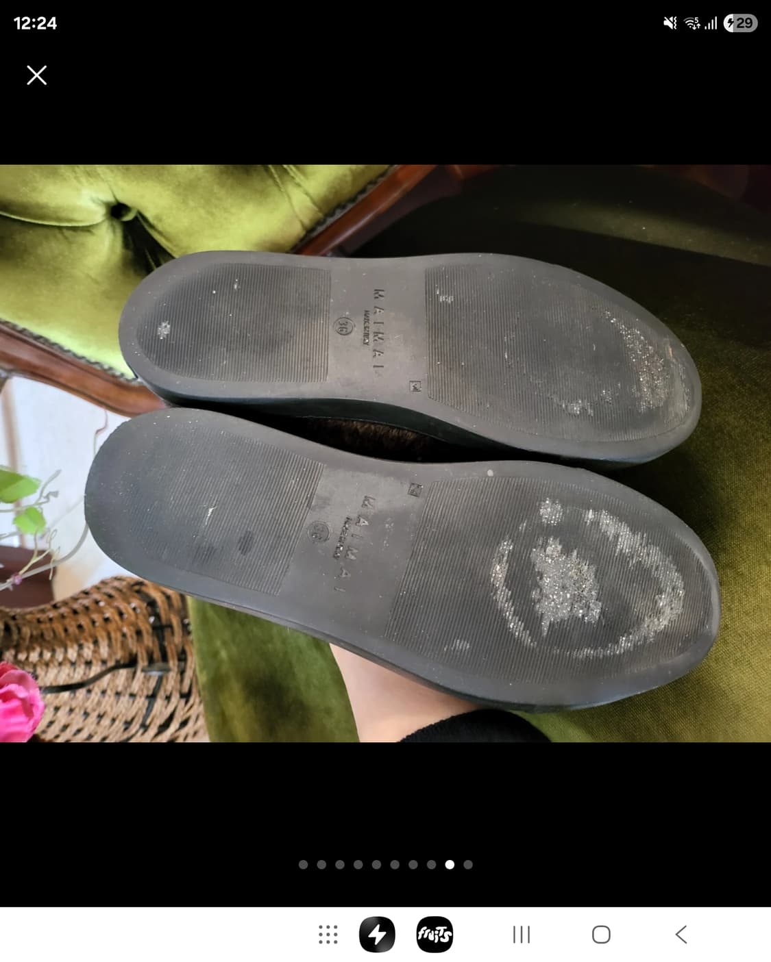 현백 구매 이태리 Mai Mai 송치 크리스탈 가죽 스니커즈 상품이미지10