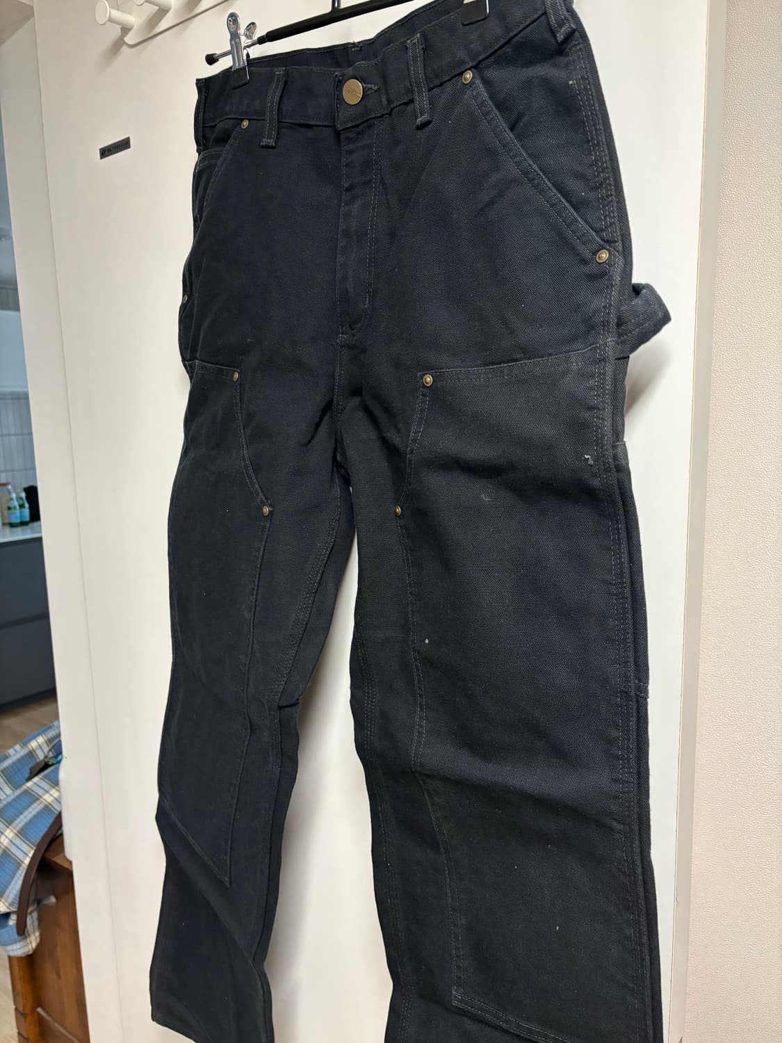 [30X30] 칼하트 더블니 워크팬츠 블랙 상품이미지3