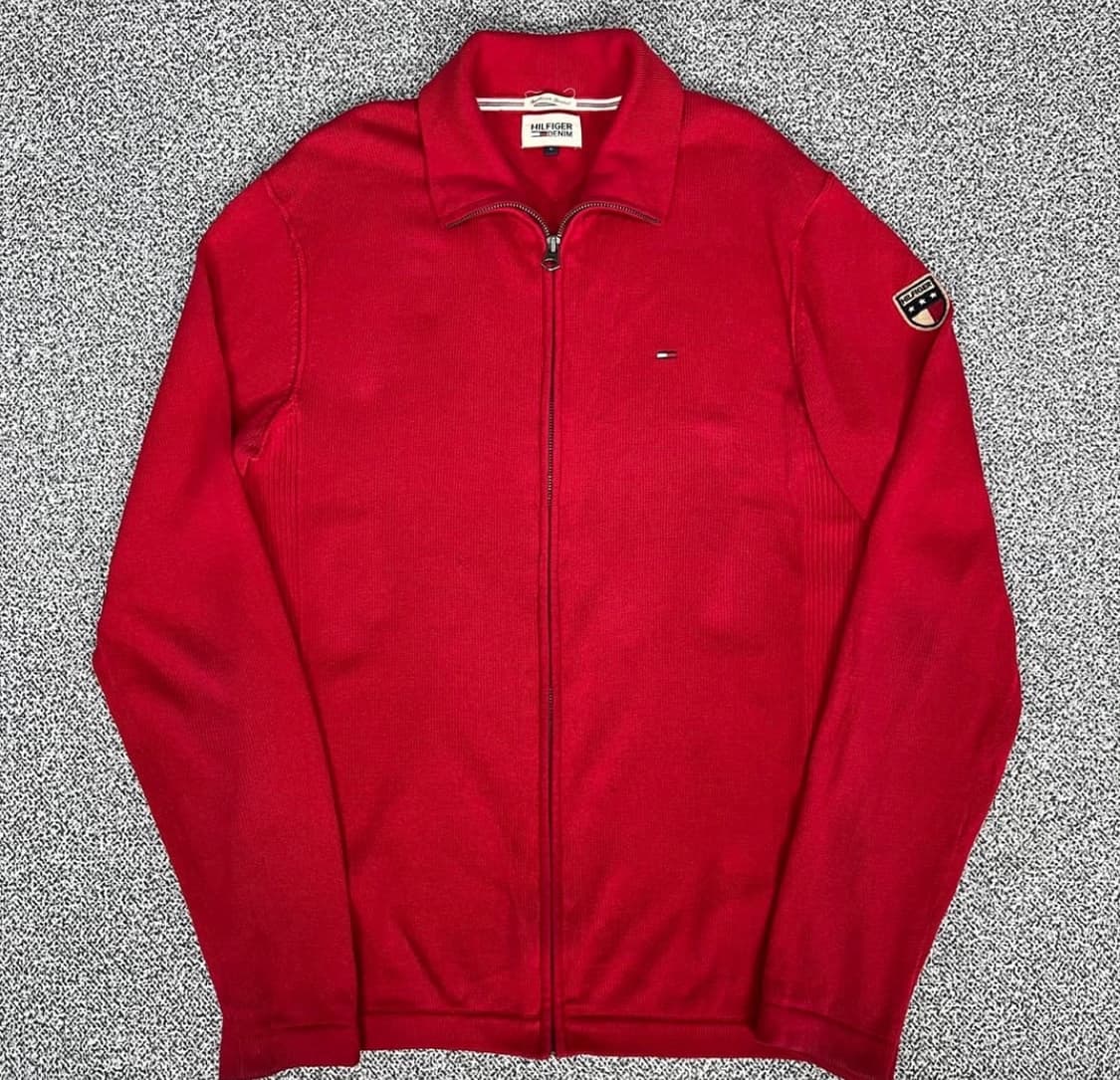 타미힐피거 로고 별 니트 집업 상품이미지1