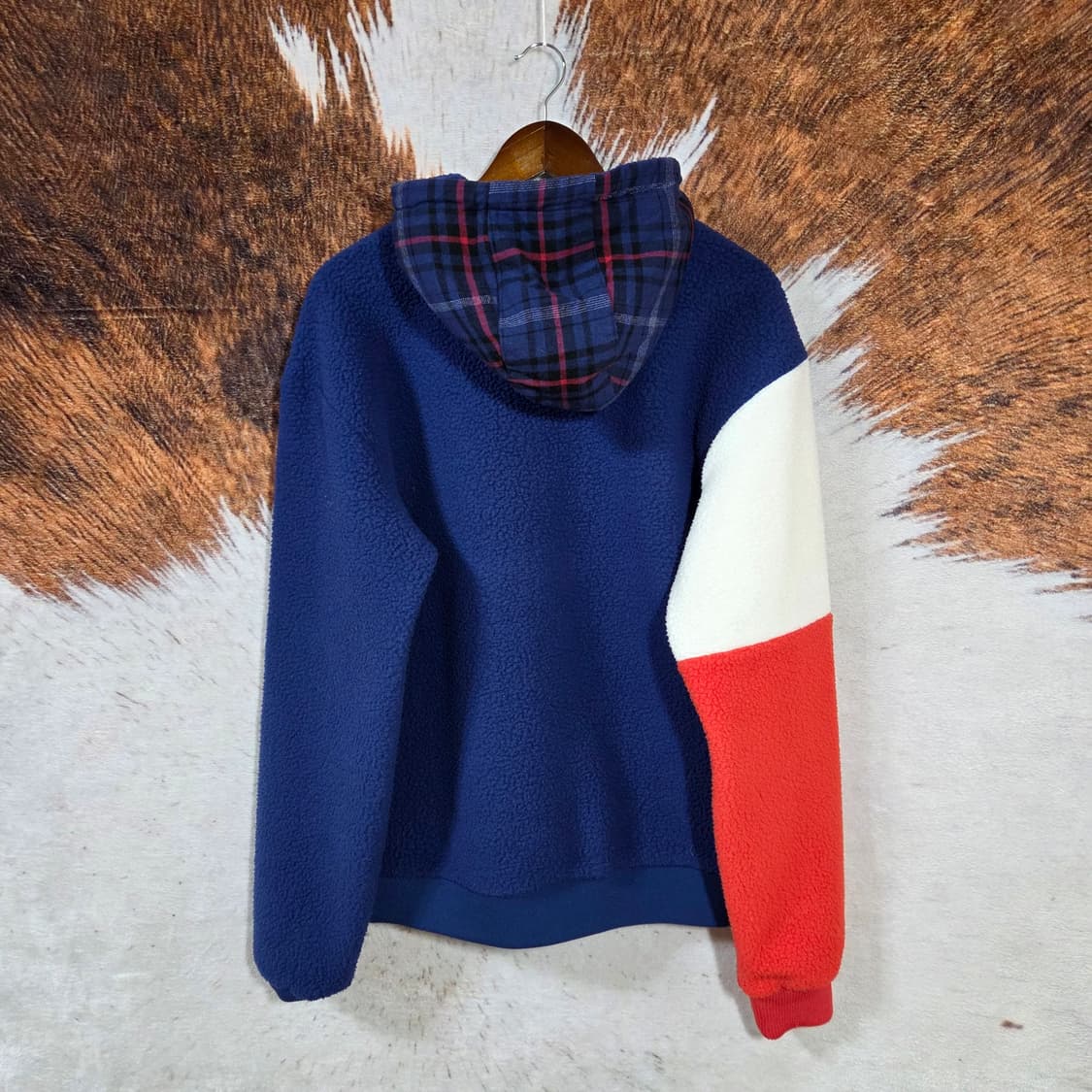 카파 올드스쿨 배색 반집업 후드 후리스 상품이미지5