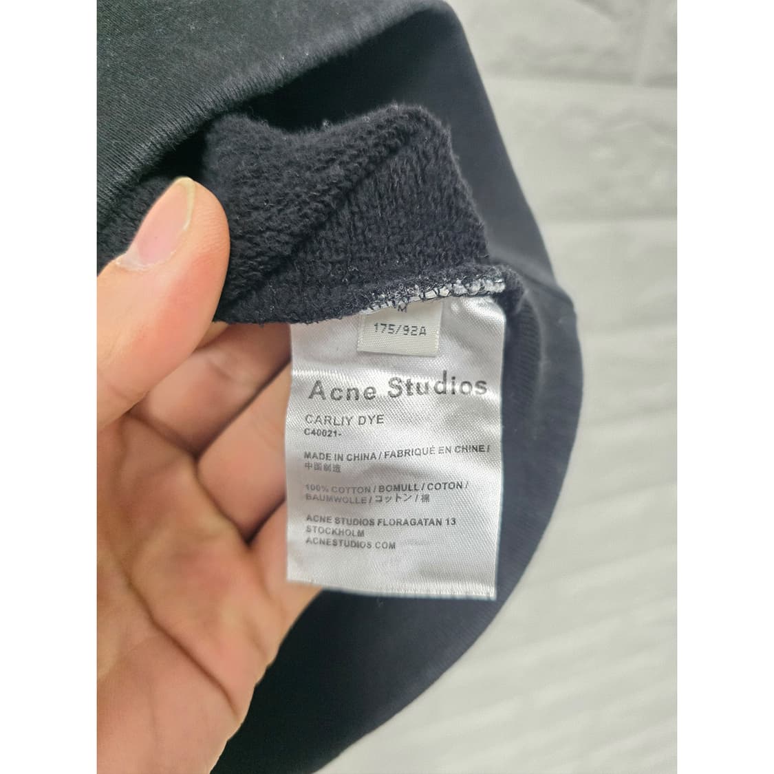 아크네 스튜디오 acne 블랙 맨투맨 L 상품이미지3