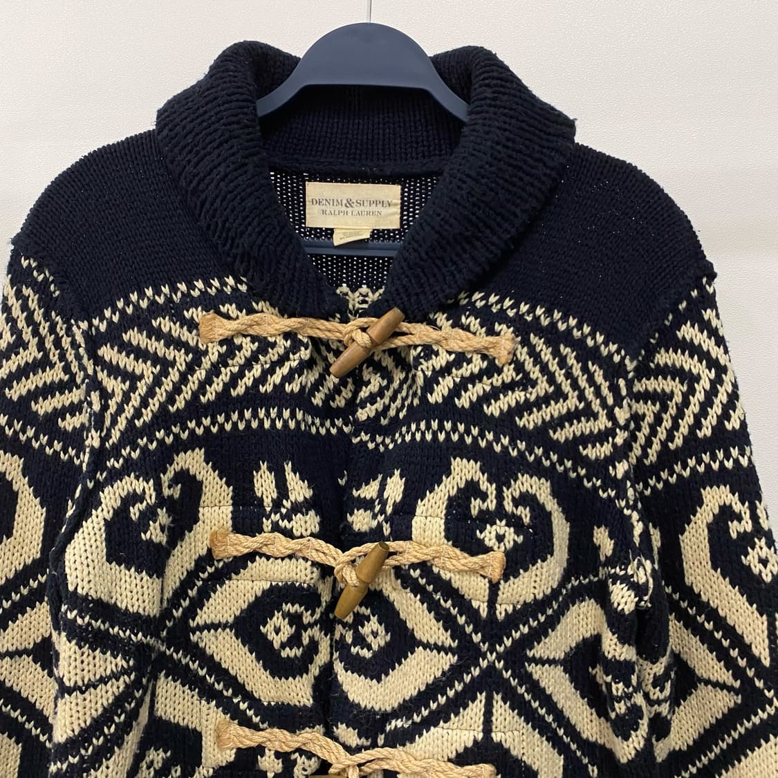 데님앤서플라이 랄프로렌 헤비울 노르딕 더플 가디건 상품이미지3