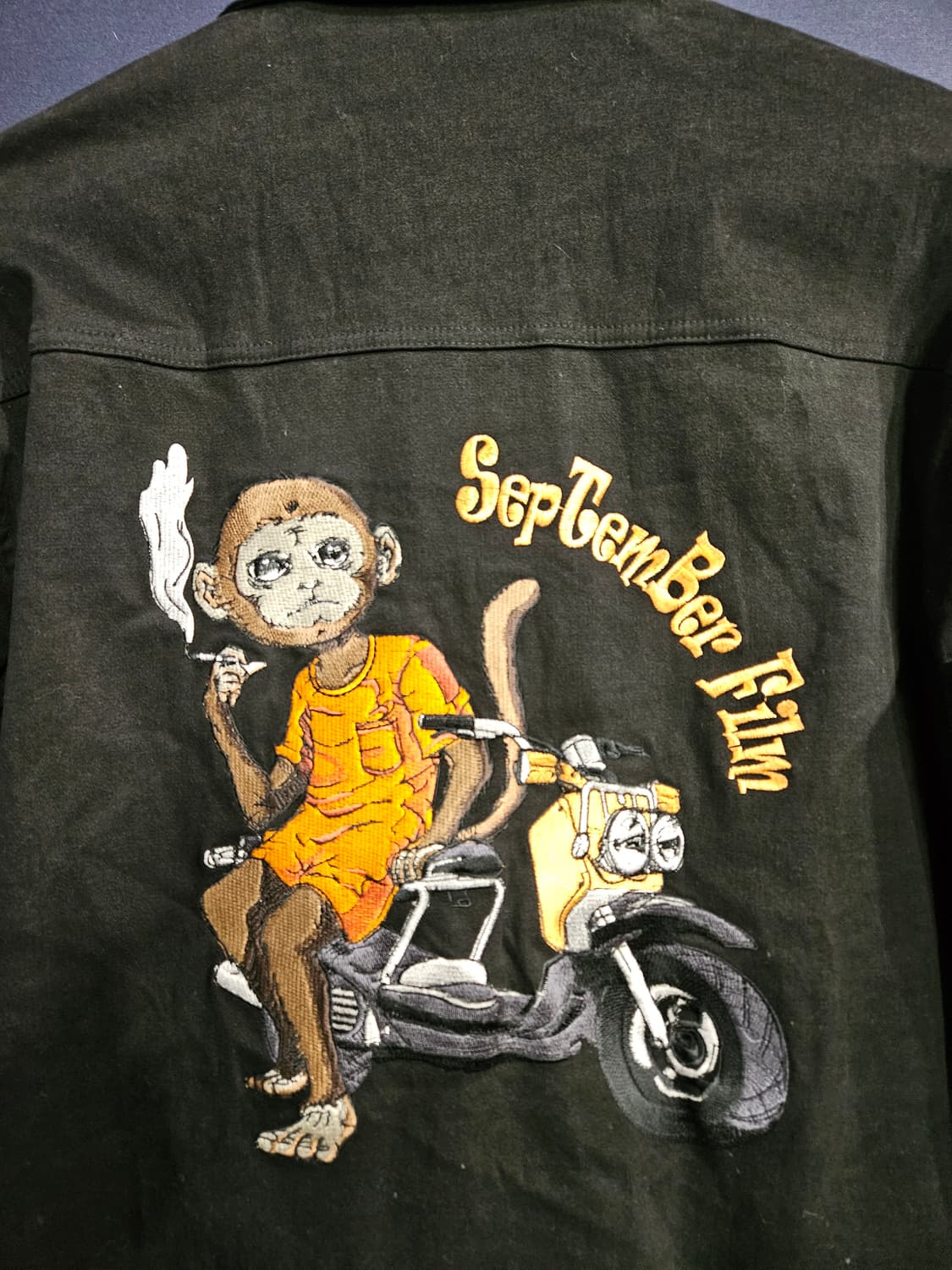 셉템버필름 자수 블랙 남성 오버핏 100~105 자켓  상품이미지9