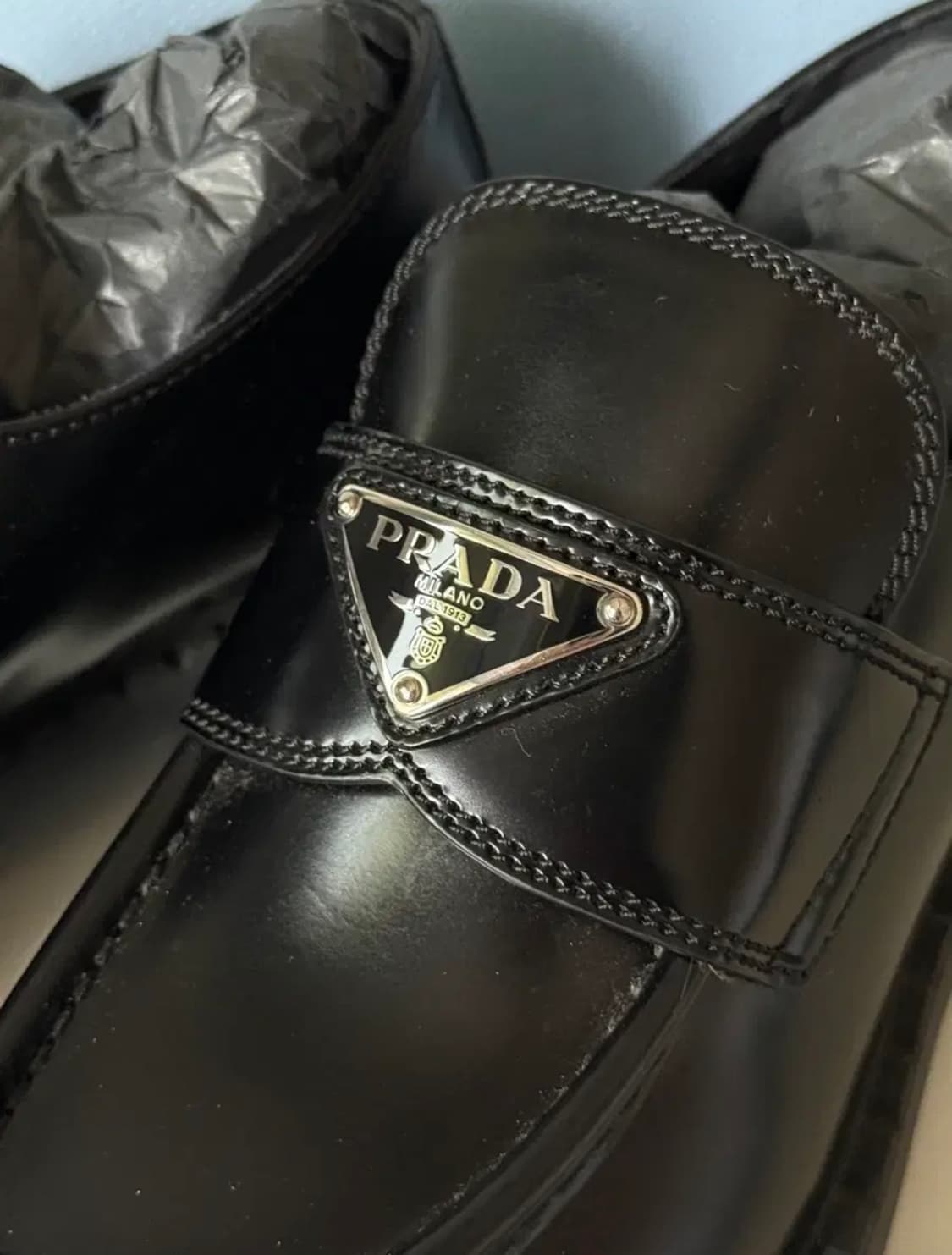 프라다 초콜릿 브러쉬드 로퍼 여성 37 240mm 상품이미지4