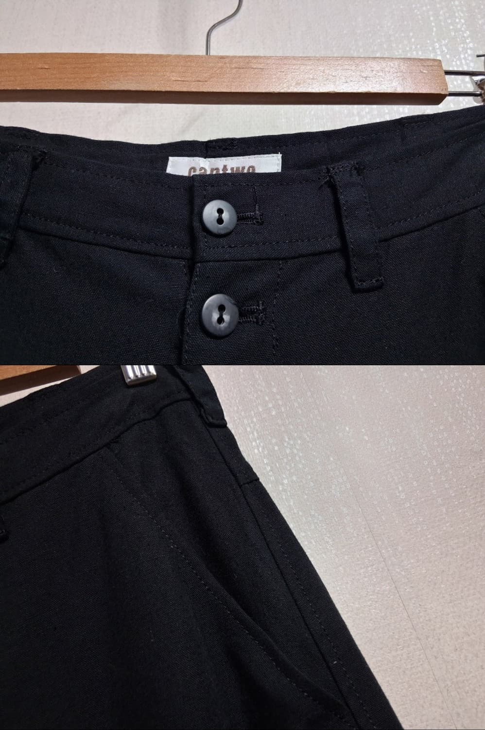 일본 cantwo 검정 레이욘린넨통바지 미착용컨디션 중고수입 여성 28
 상품이미지3