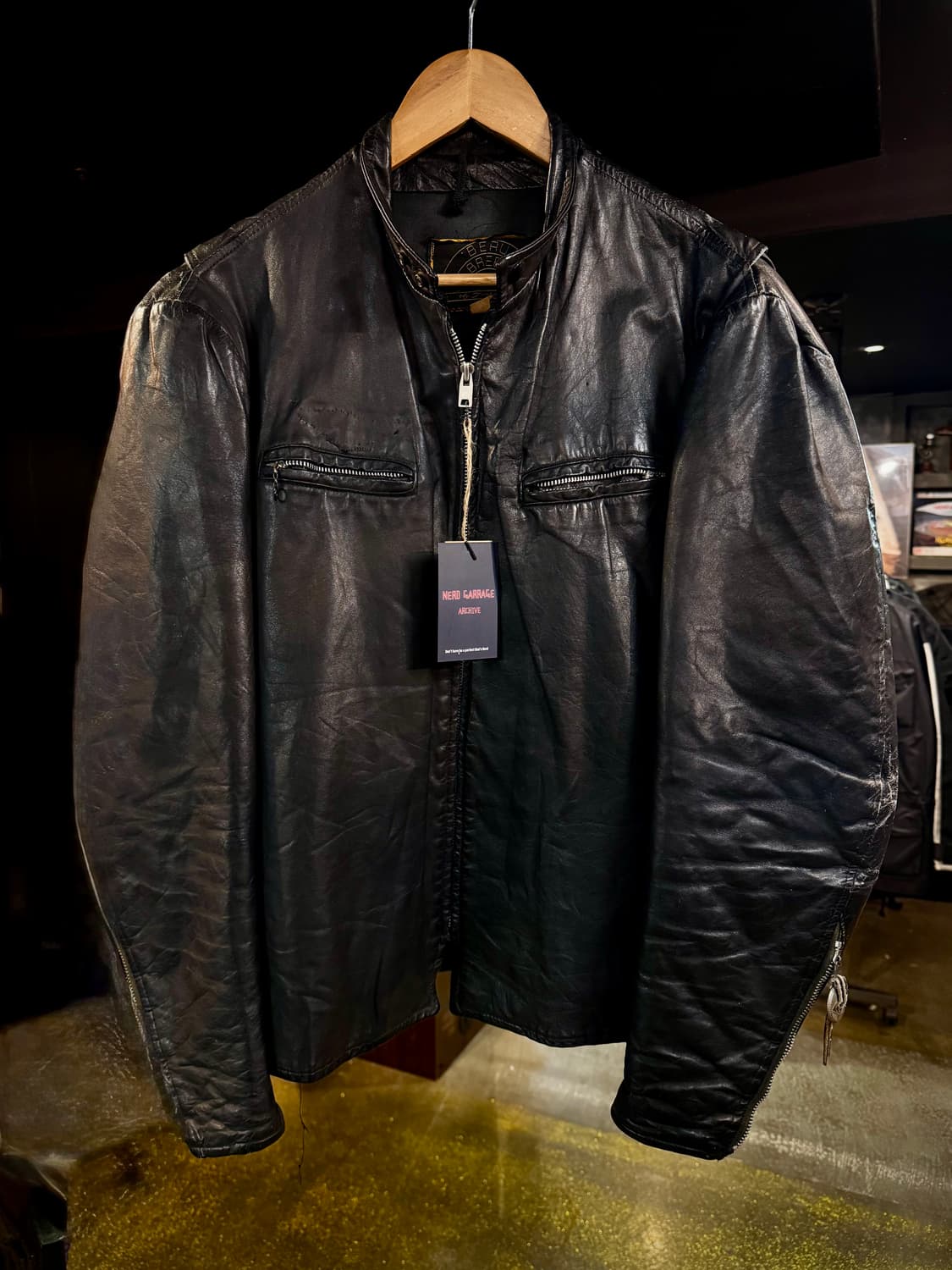 1960s Vintage CafeRacer Leather Jacket 상품이미지1