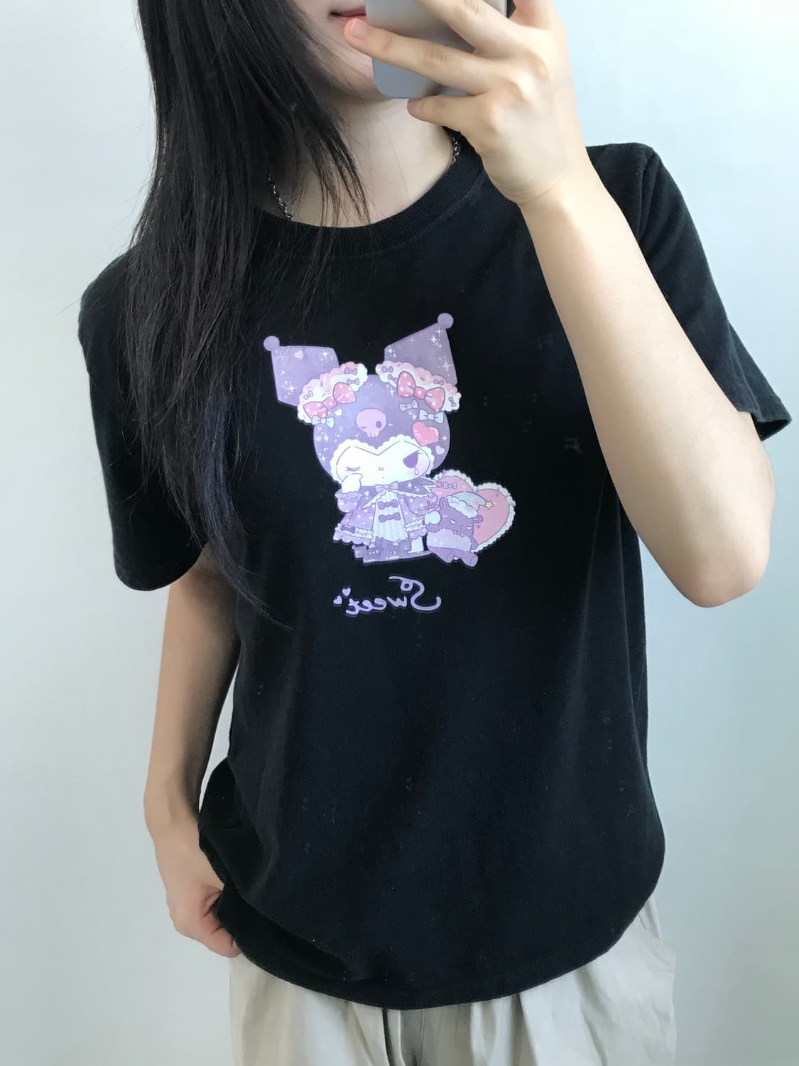 KuromiXDollymix 쿠로미 프린팅 티셔츠 상품이미지1