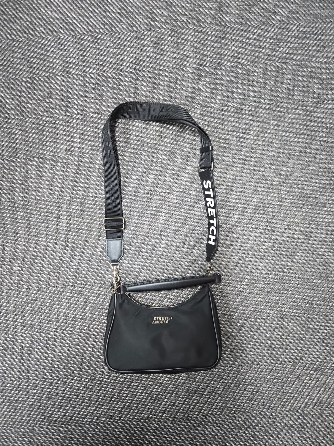 스트레치엔젤스 블랙 호보백 크로스백 상품이미지2