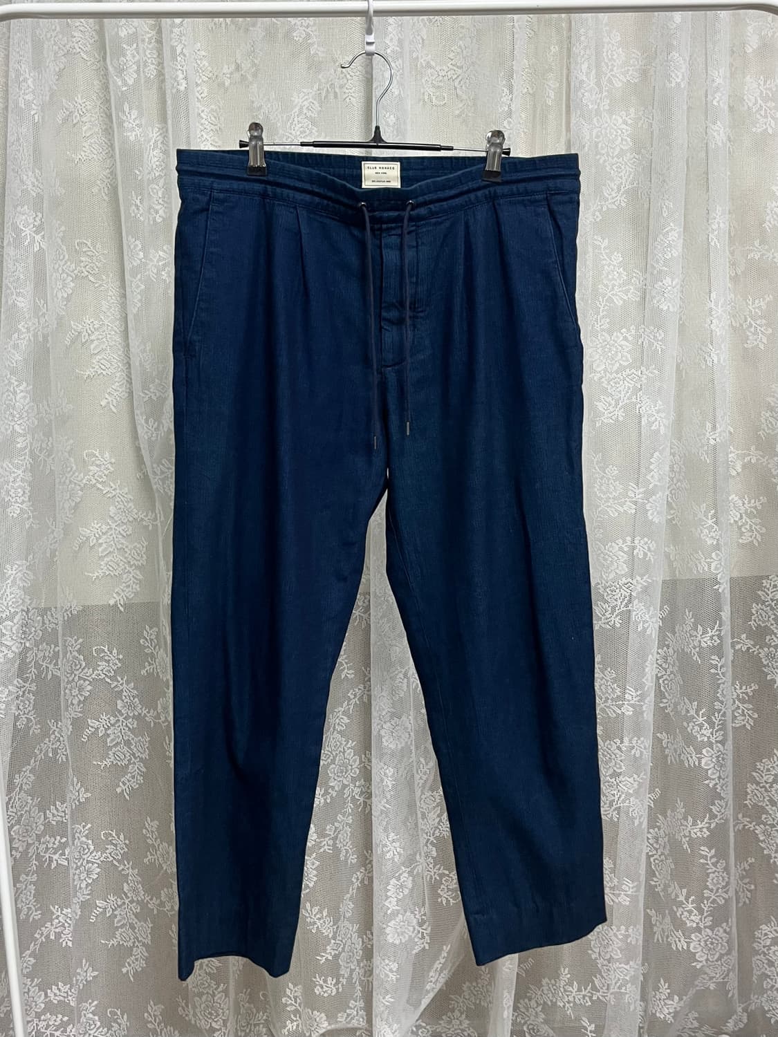 M) 클럽모나코 밴딩 코튼 팬츠 네이비 상품이미지1