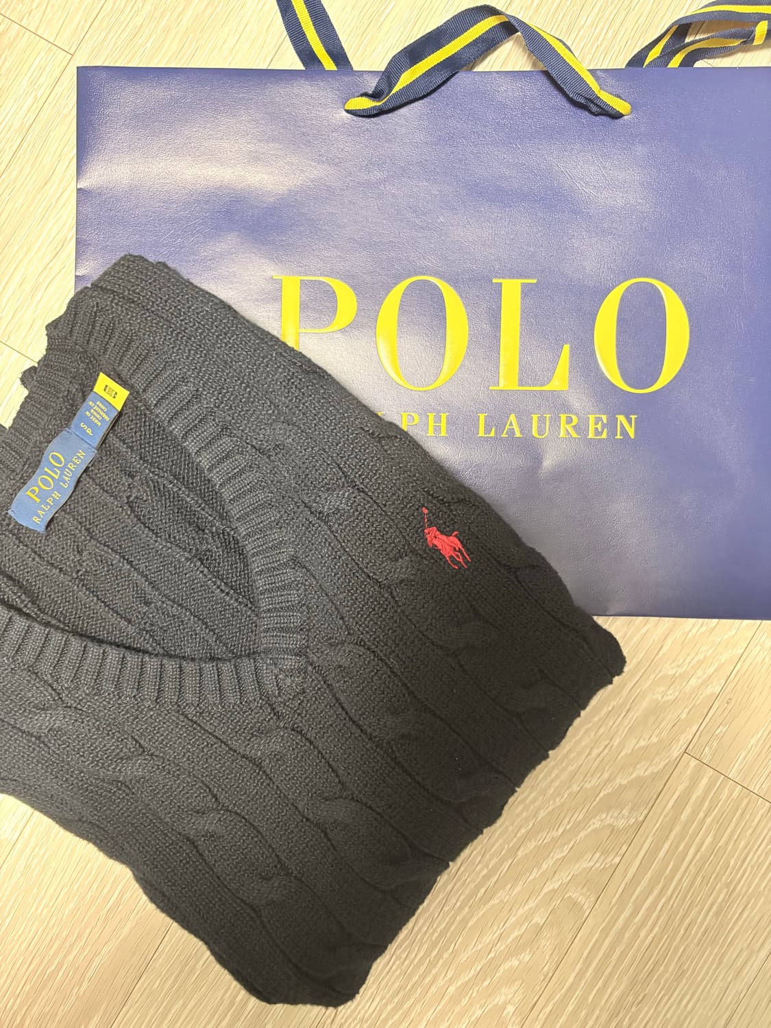 폴로 케이블 베스트 네이비 S 상품이미지1