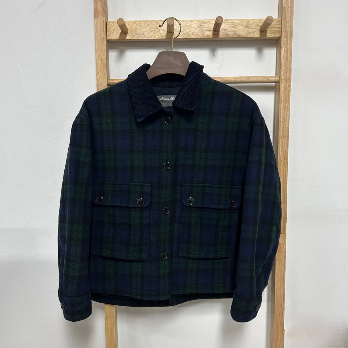 에디바우어 블랙와치 체크 울 워크자켓 상품이미지3