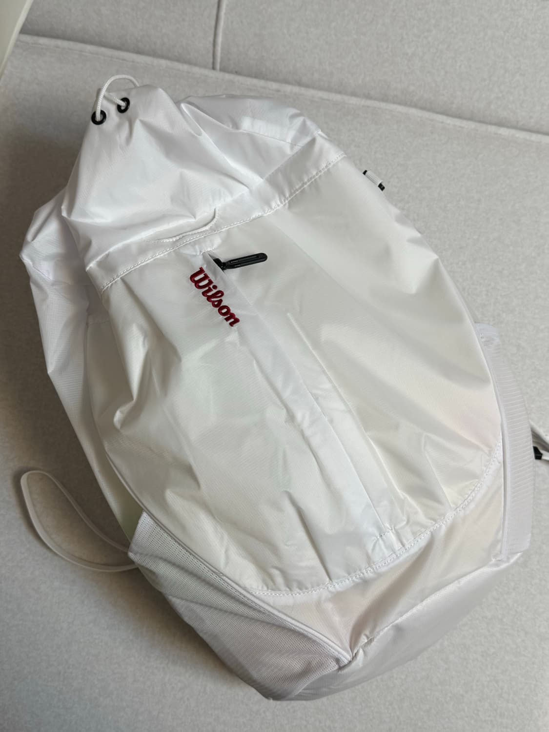 윌슨 드로우스트링 백팩 에어 화이트 테니스 가방 상품이미지1