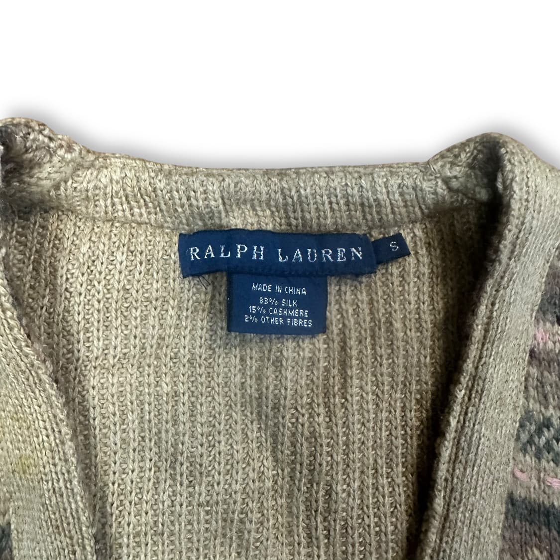 폴로랄프로렌 실크 페어아일 니트 조끼 상품이미지5