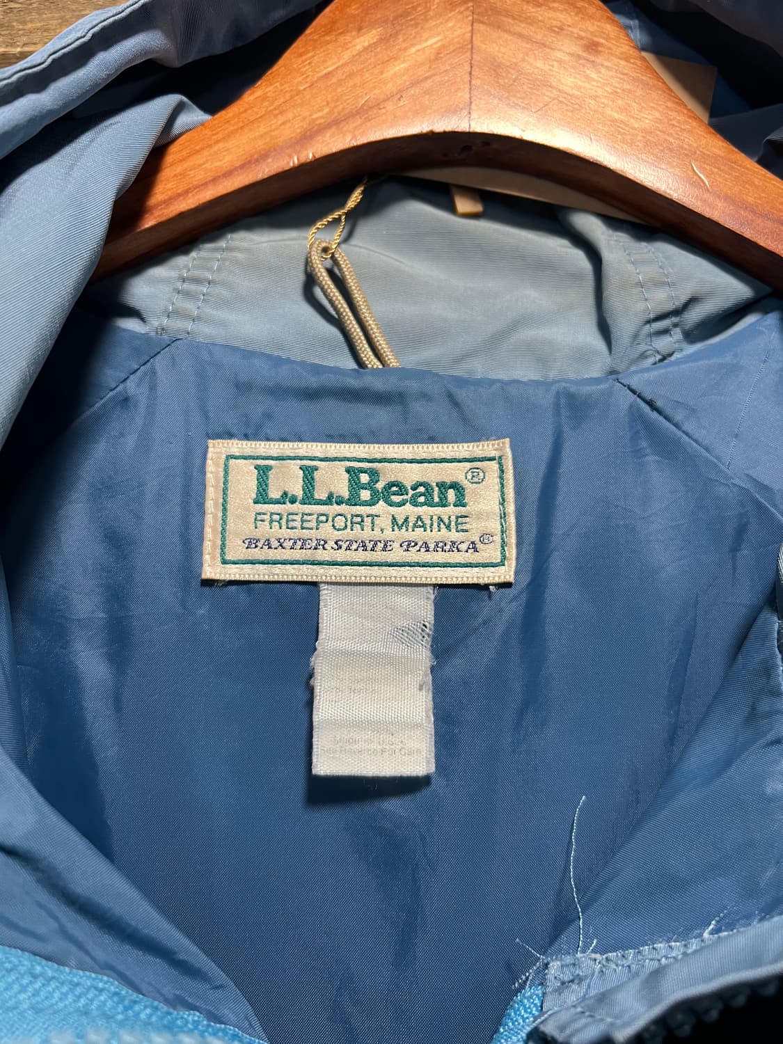 [L]90's 엘엘빈 Made in USA 스카이블루 마운틴 파카 상품이미지2