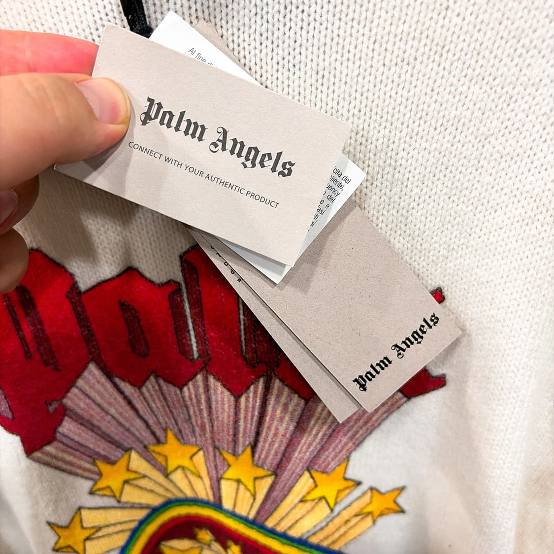 (정품/새상품) PALM ANGELS 팜 엔젤스 남성 멀티컬러 로고 니트 상품이미지5