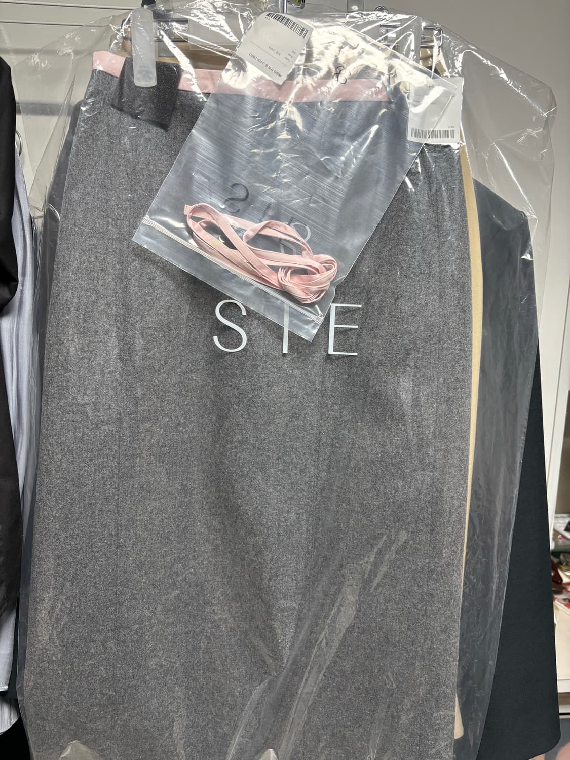 SIE 케일리 타이 울 스커트 차콜그레이 S 사이즈 새상품 상품이미지2