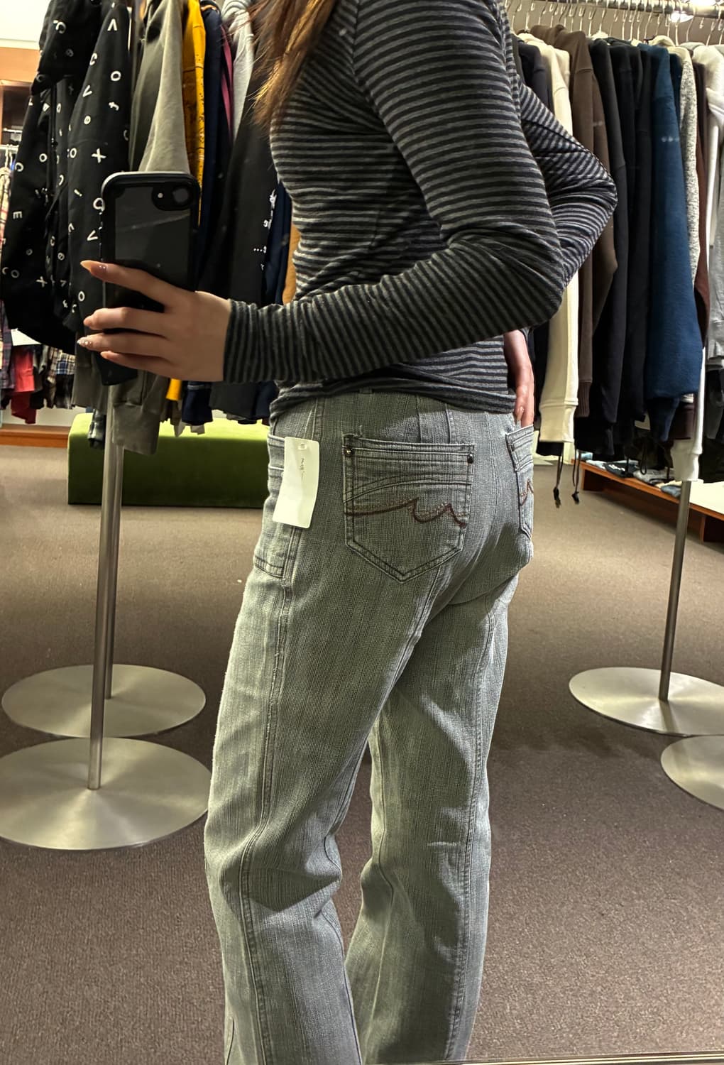 26) 재패니즈 빈티지 그레이 워싱 부츠컷 데님팬츠 상품이미지2