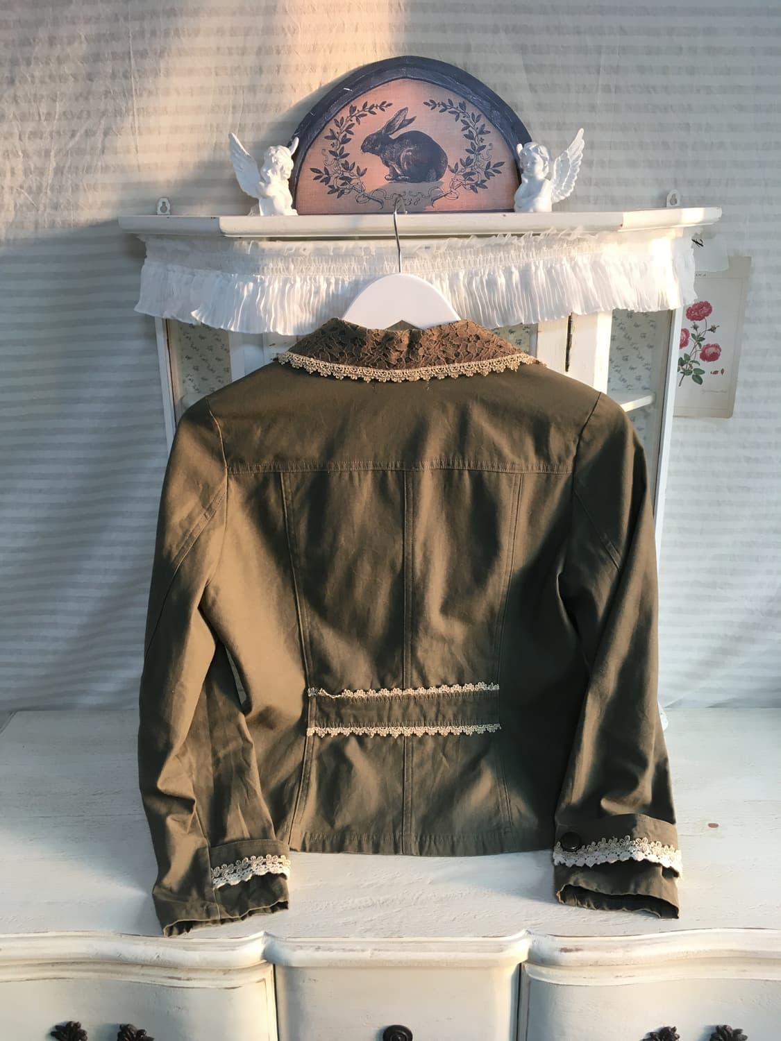 Axes femme 카키 앤틱 레이스 자켓 상품이미지8