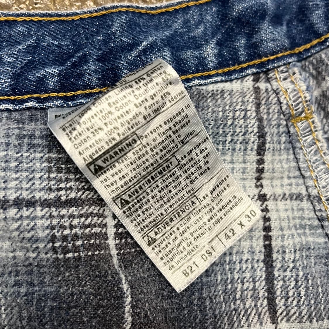 Carhartt 플란넬 라인드 데님 팬츠 (41“) 상품이미지6