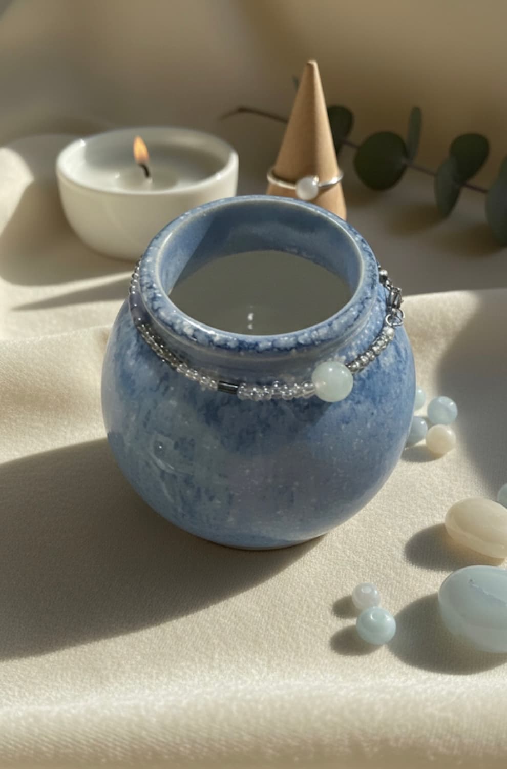 Lumi White 원석 비즈 팔찌 상품이미지1