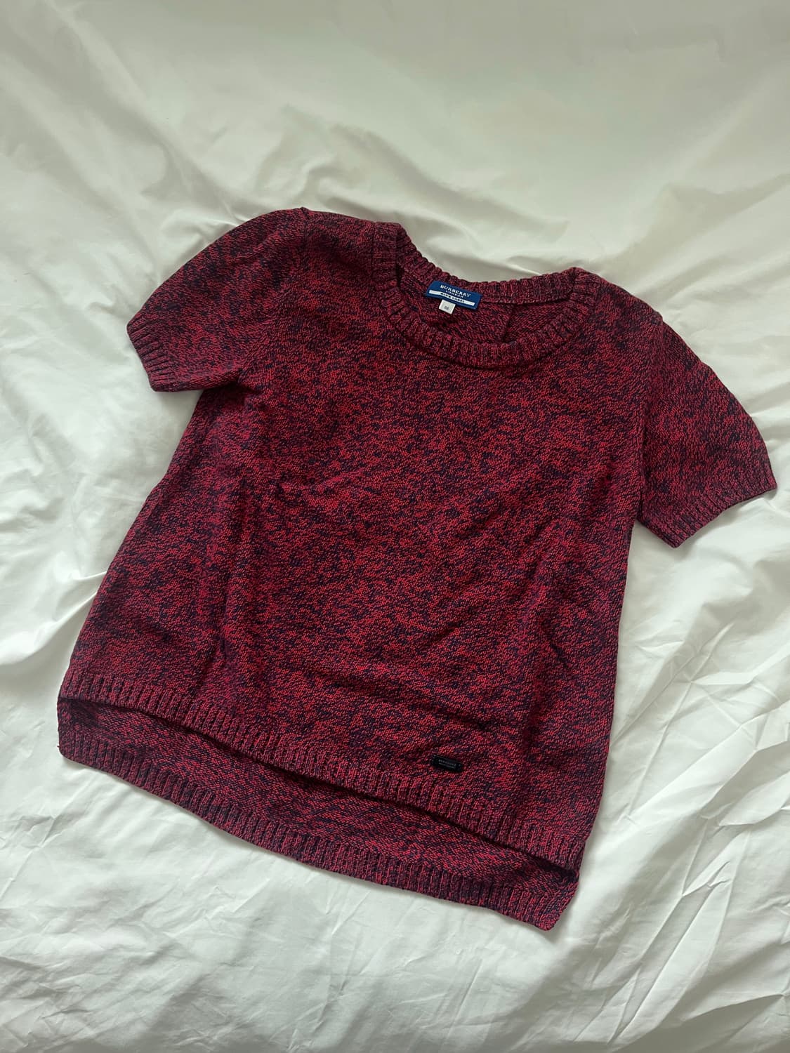 버버리 정품 레드 반팔 니트 상품이미지1