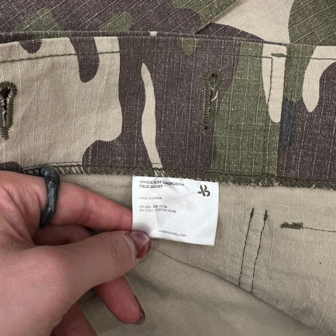 앤더슨벨 밀리터리 셔츠자켓 r2716 상품이미지6