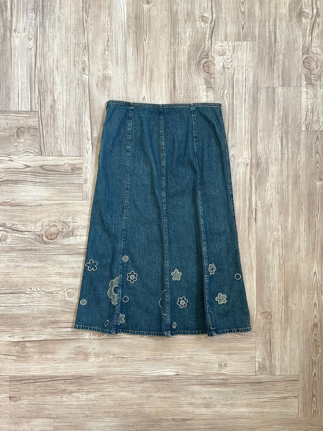 japan vtg 플라워 데님 롱 스커트 상품이미지1