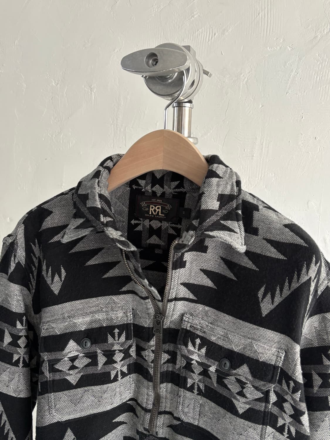 RRL 더블알엘 블랙 나바호 패턴 하프 집업  상품이미지5