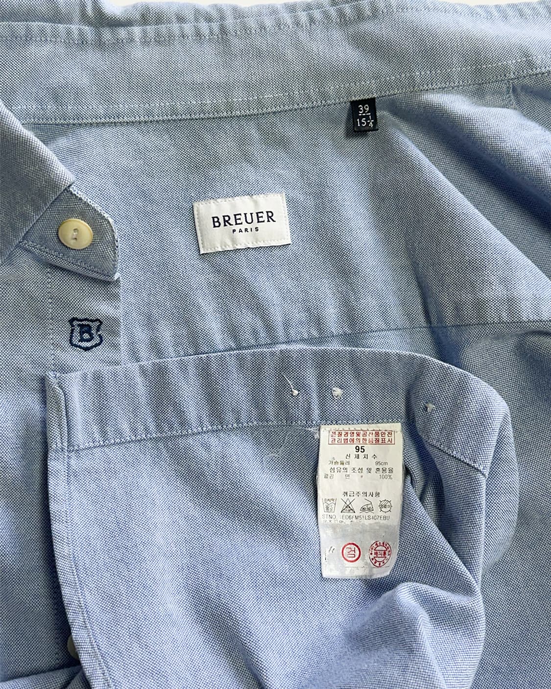브로이어 셔츠 스카이블루 상품이미지3