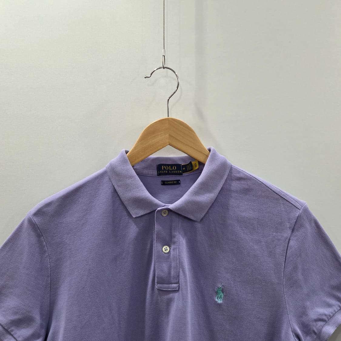 폴로랄프로렌 우먼 피케 카라 반팔티 연보라 M 상품이미지2
