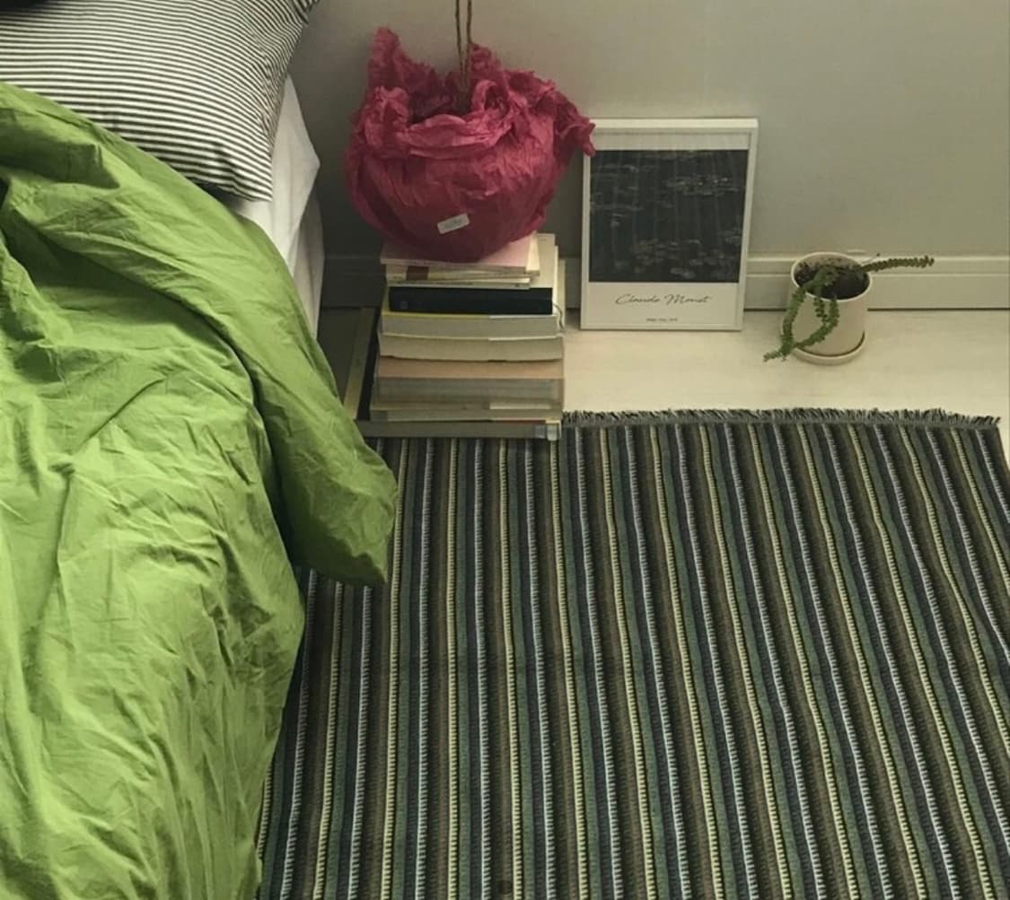 샵아오리 블루 에스닉 카펫 러그 상품이미지1