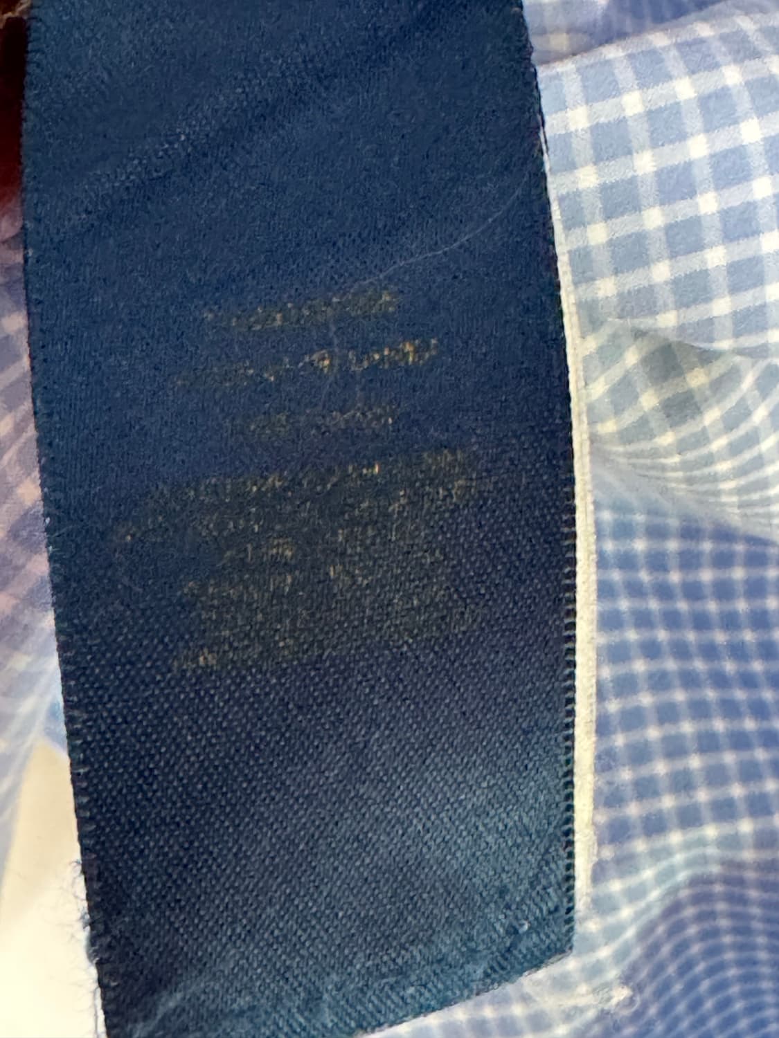 폴로 체크 블루 핑크 로고 셔츠L 상품이미지3