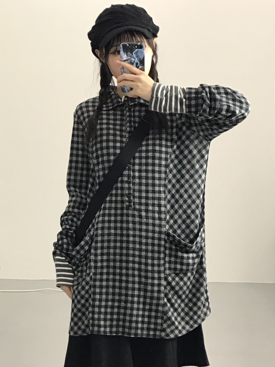 Theoria Poly Checked Mini Onepiece 상품이미지2