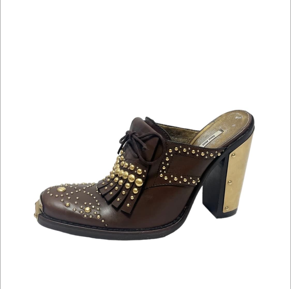 미우미우 힐 뮬 miu miu heel mules 상품이미지5