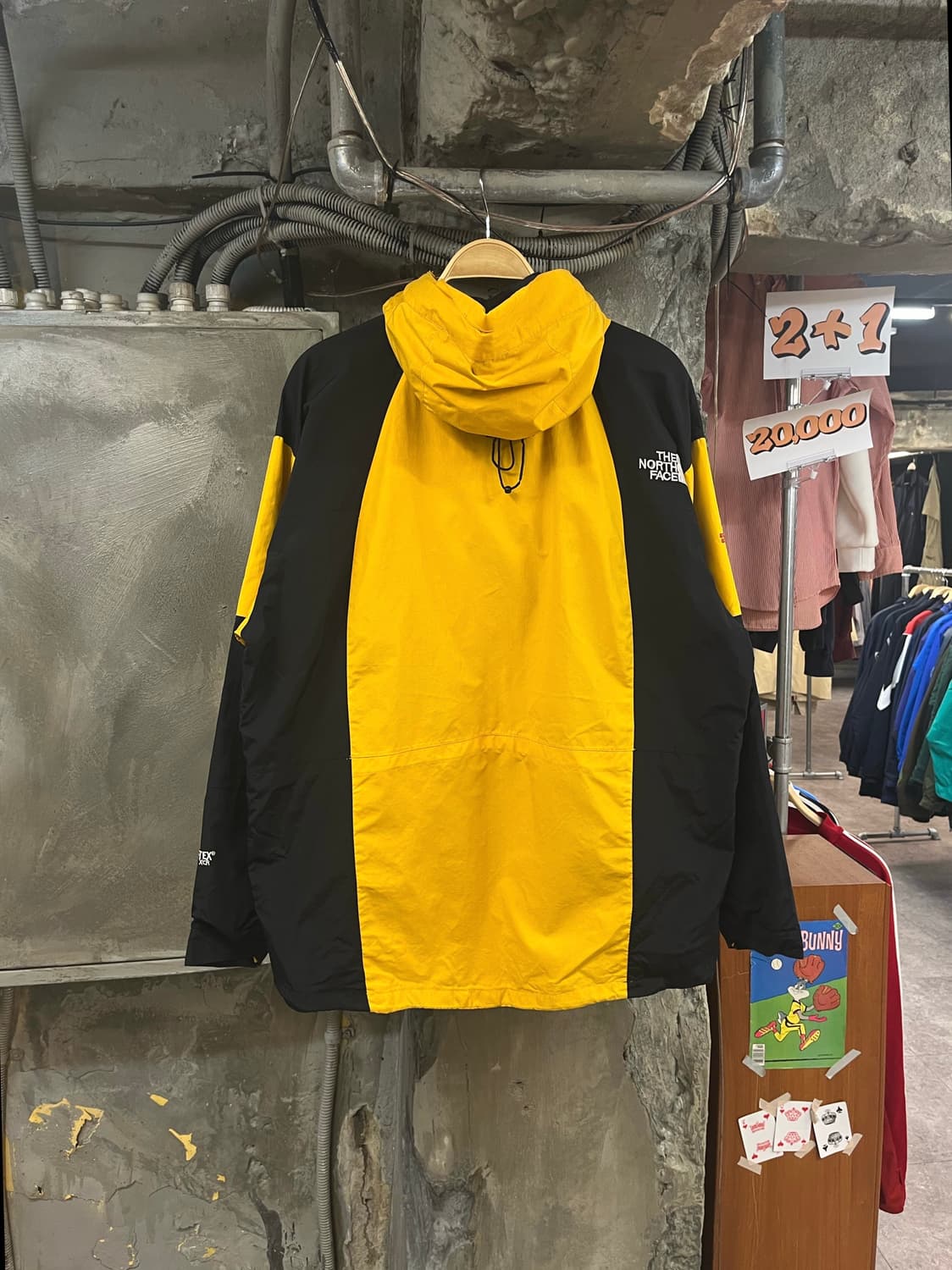 노스페이스 써밋시리즈 후드 바람막이 옐로우 XL #csz3392  상품이미지2