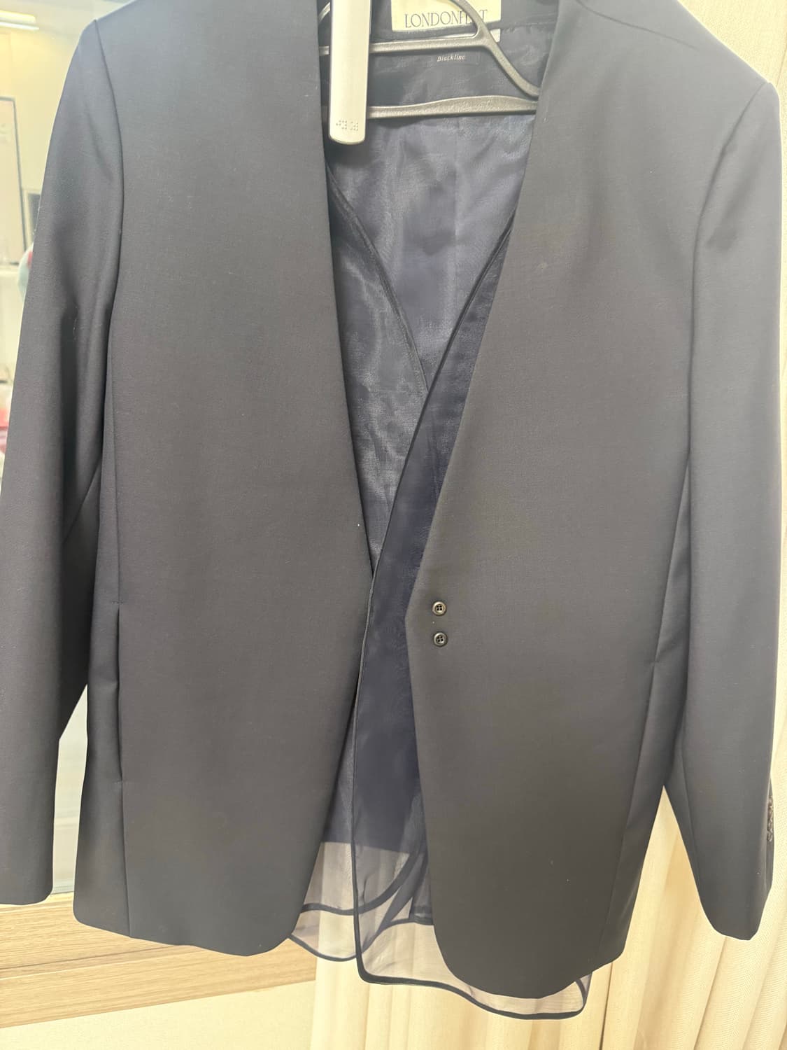 런던플랏 LONDONFLAT 블랙 자켓 + 시스루 자켓 상품이미지2