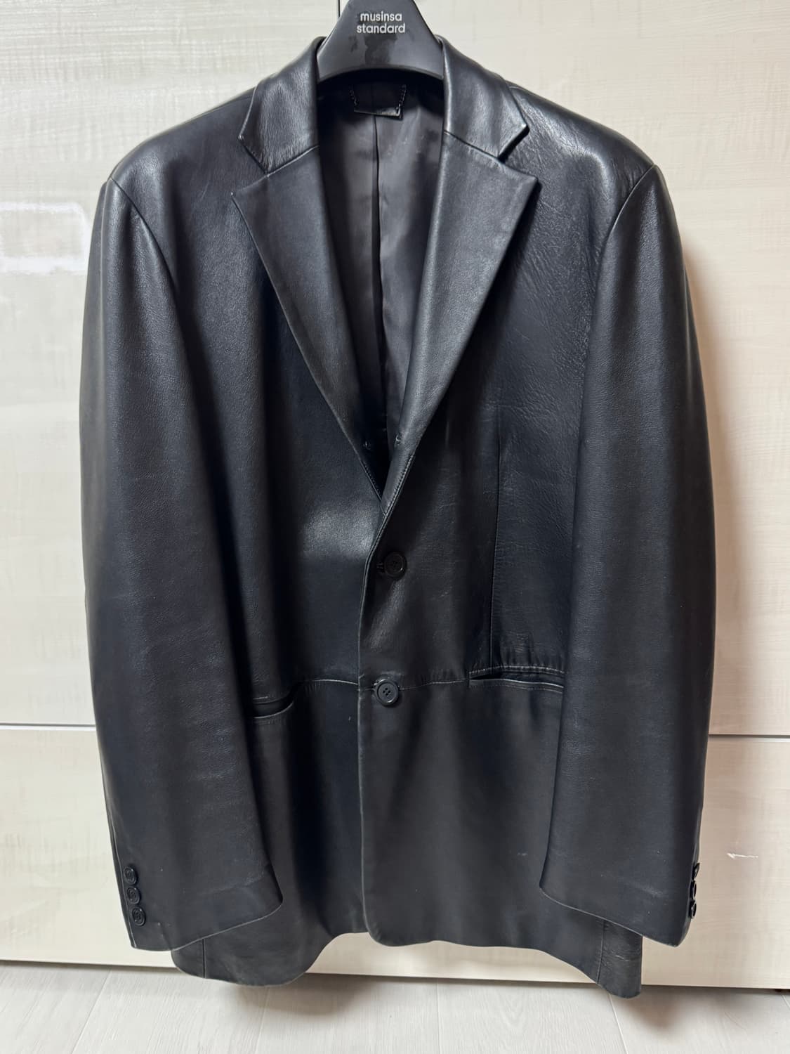 양가죽 블레이저 가죽 레더 핏 좋고 상태 좋아요 상품이미지1