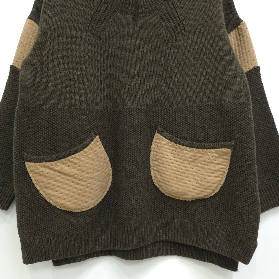 브라운 포켓 빈티지 니트 상품이미지4