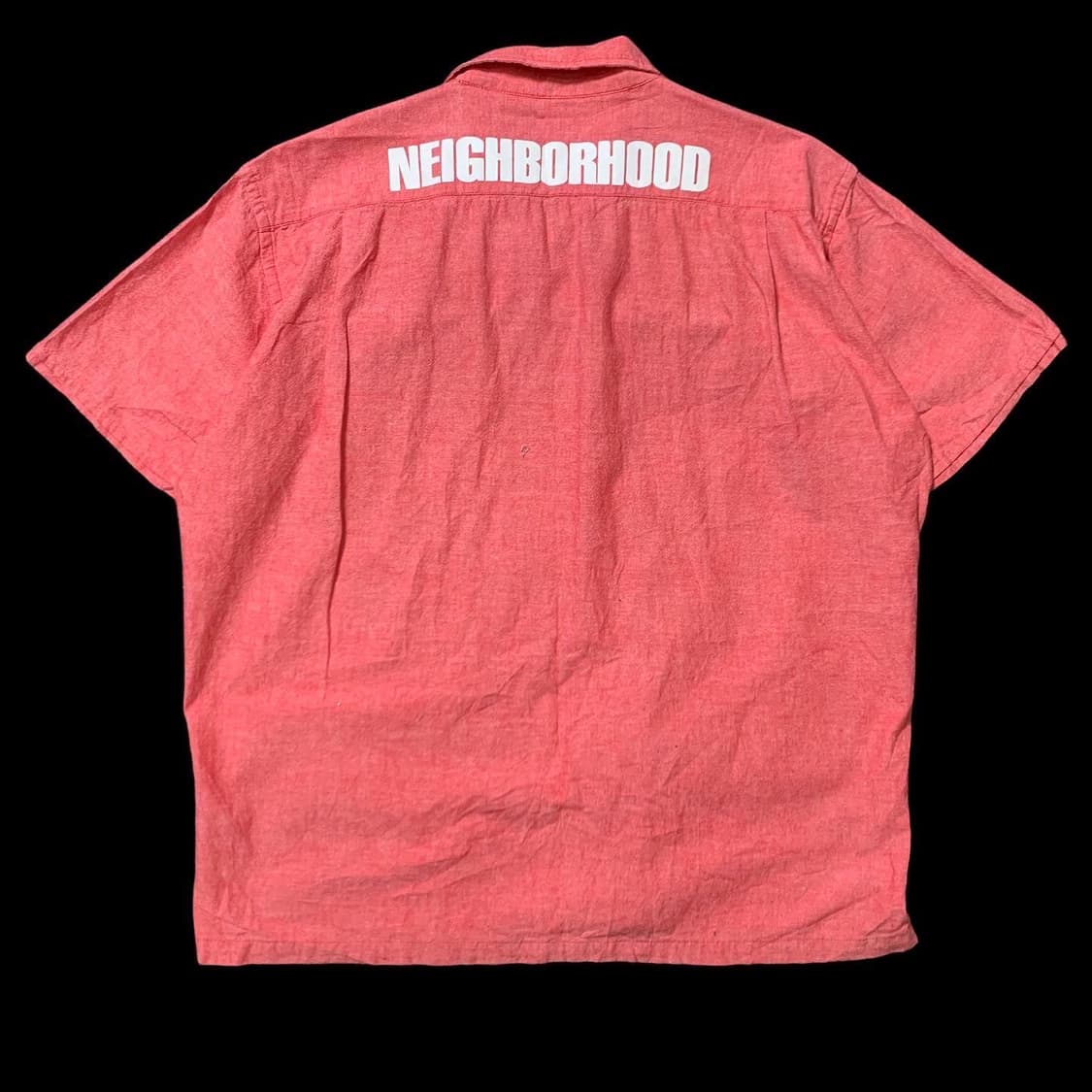 [L] 네이버후드 핑크색 백프린팅 반팔남방 상품이미지3