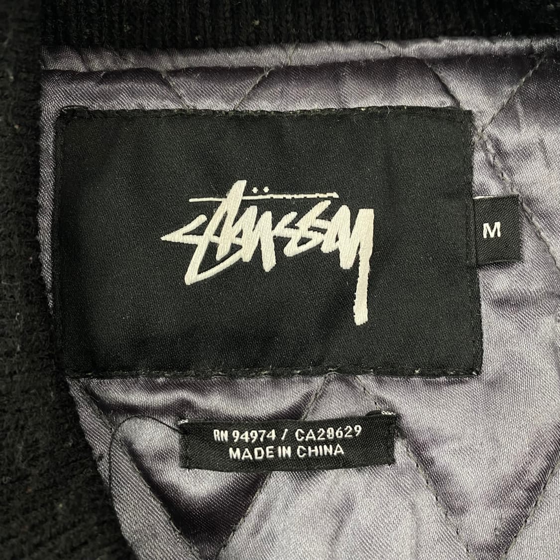 스투시 빅 S 레터맨 블랙 모직 바시티 자켓 (100) 상품이미지9