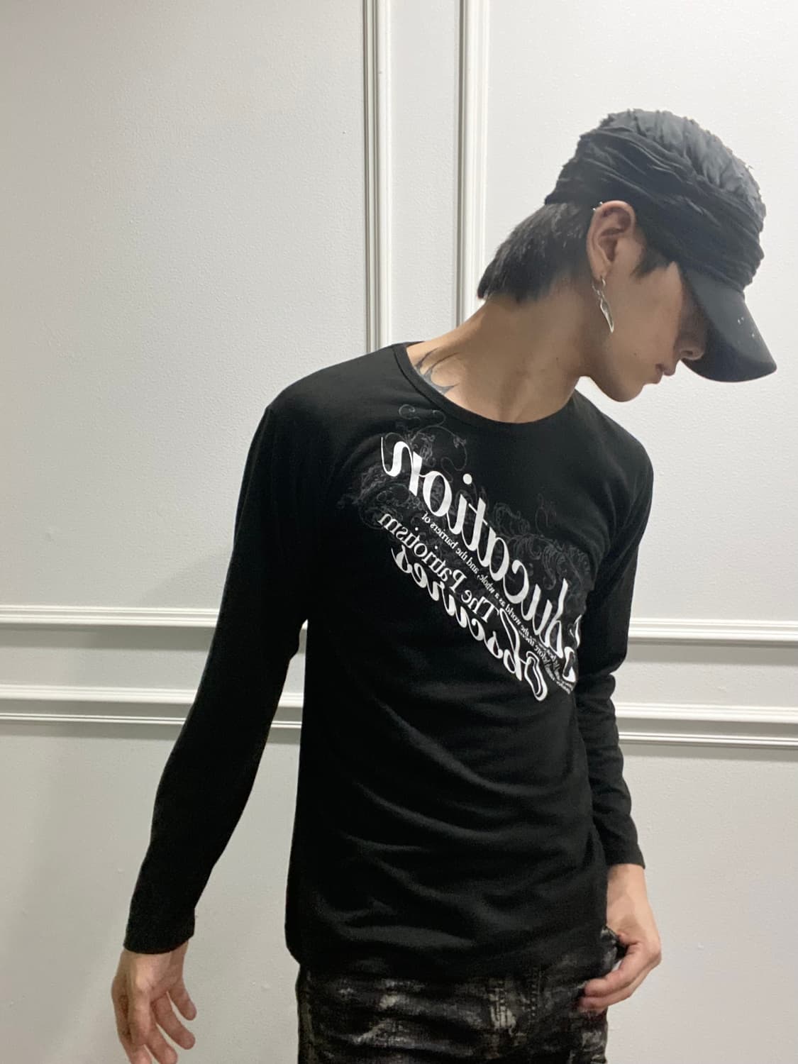 [Beaumere]00’s Lettering Black Sleeve 상품이미지1