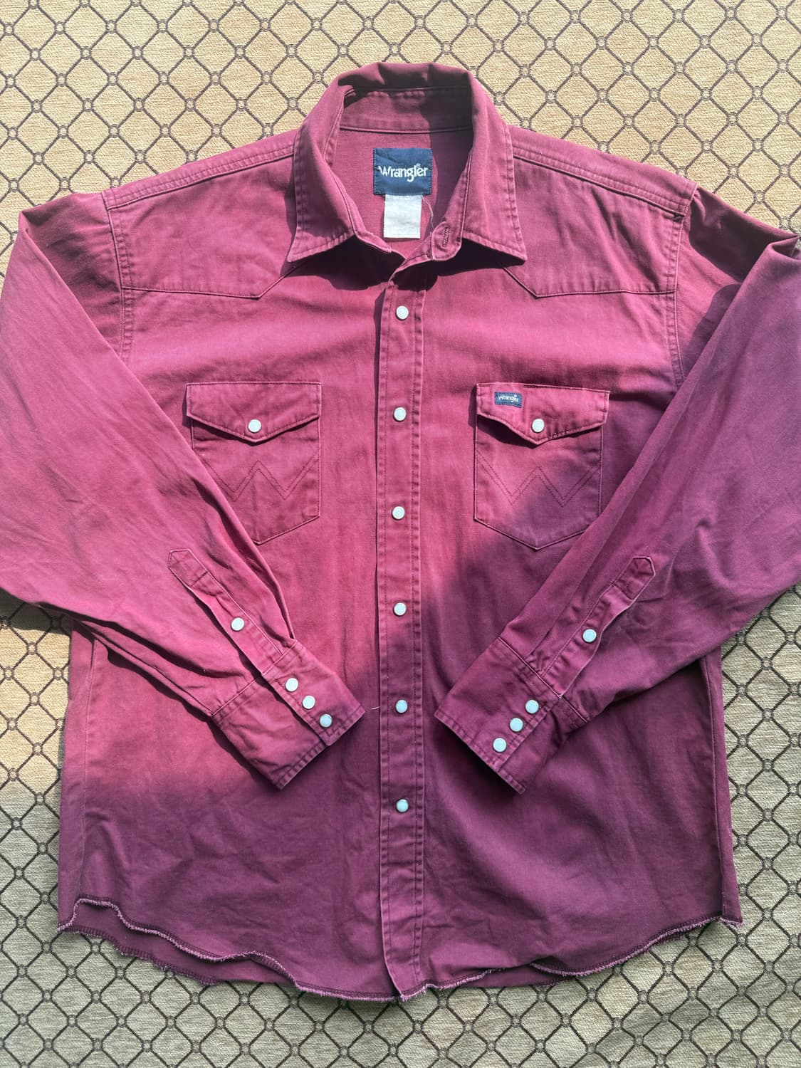 랭글러 버건디 워크셔츠 상품이미지2