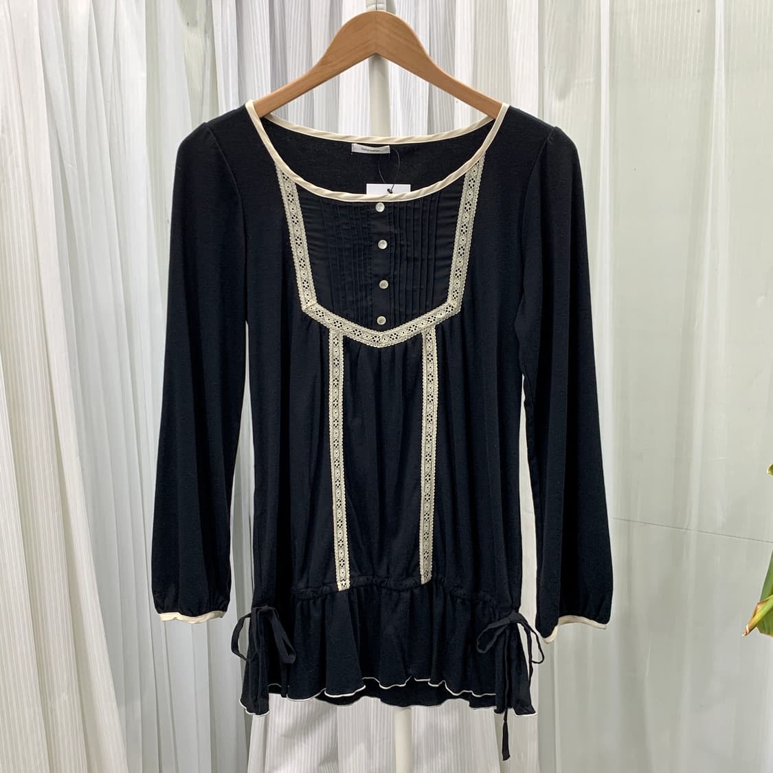 일본 빈티지 Reformation 레이스 블라우스 티셔츠 1690 상품이미지1