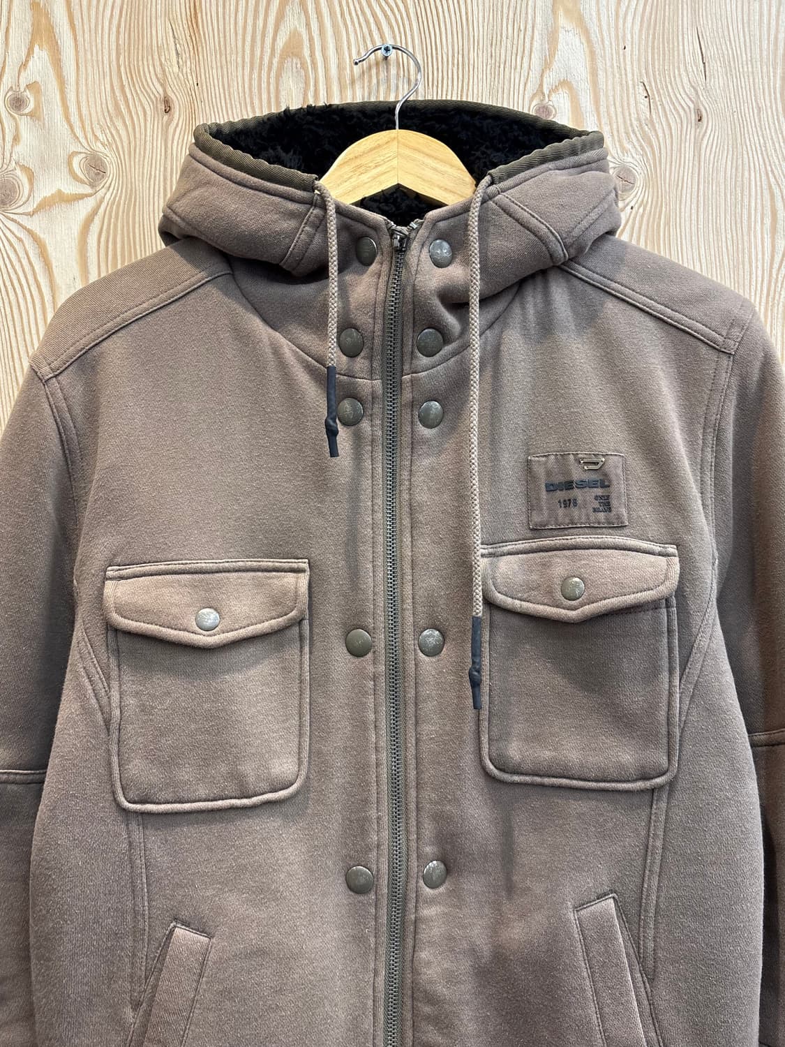 00s 디젤 양털 후드 집업 상품이미지3