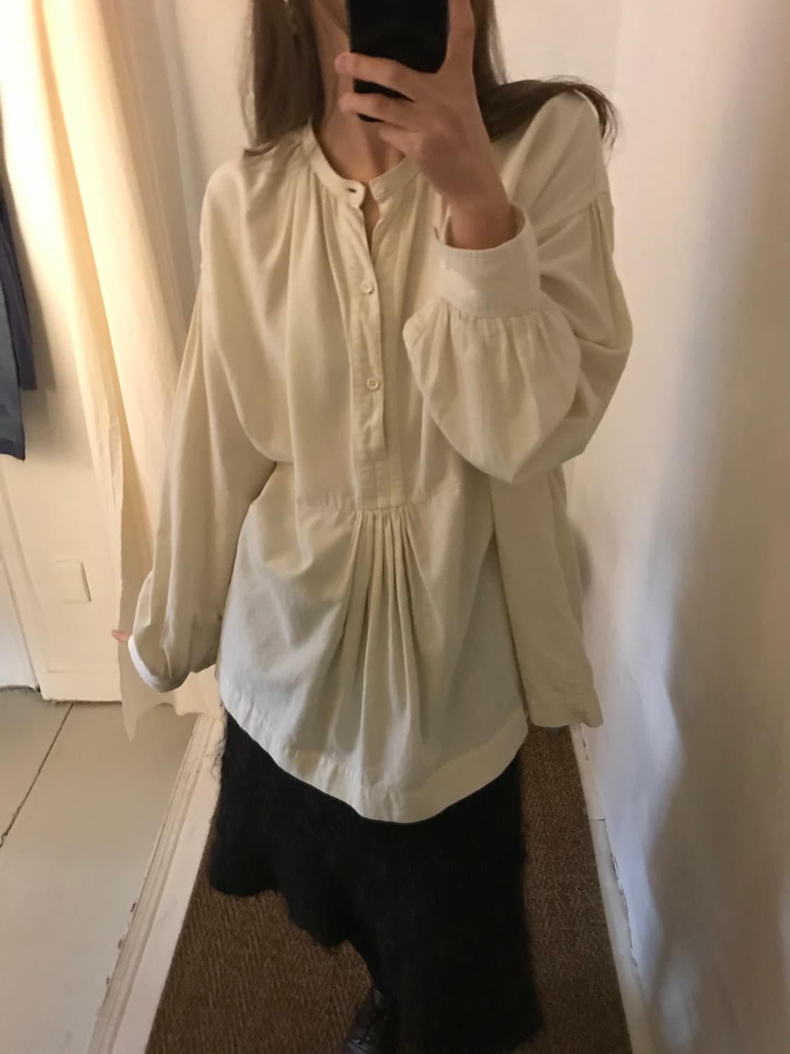 henley neck blouse 상품이미지7